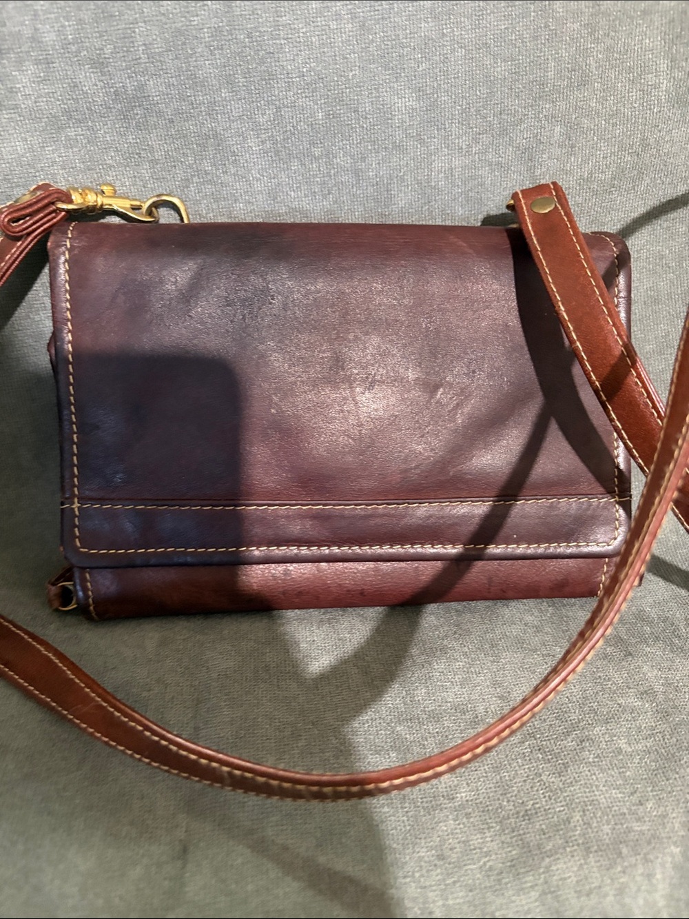 Leather Crossbody Bag in Deep Brown - Classic Everyday Style